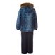 Картинка Комплект зимний (куртка + брюки) HUPPA DANTE Темно-синий с принтом/темно-синий для