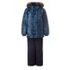 Картинка Комплект зимний (куртка + брюки) HUPPA DANTE Темно-синий с принтом/темно-синий для
