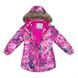 Зображення Комплект зимовий (куртка + напівкомбінезон) HUPPA RENELY Фуксія з принтом/сірий для