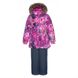 Зображення Комплект зимовий (куртка + напівкомбінезон) HUPPA RENELY Фуксія з принтом/сірий для