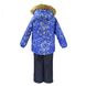 Зображення Комплект зимовий (куртка + напівкомбінезон) HUPPA WINTER Синій з принтом/темно-синій для