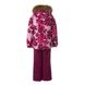 Картинка Комплект зимний (куртка + полукомбинезон) HUPPA MARVEL Розовый с принтом/бордовый для