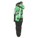 Картинка Комплект зимний (куртка + полукомбинезон) HUPPA RUSSEL Зеленый с принтом/темно-серый для