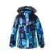 Картинка Куртка зимняя HUPPA NORTONY 1 Синий с принтом/темно-синий для