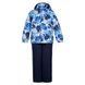 Картинка Комплект демисезонный (куртка + полукомбинезон) HUPPA YOKO Темно-синий с принтом/темно-синий для