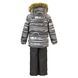 Зображення Комплект зимовий (куртка + напівкомбінезон) HUPPA DANTE 1 Сірий з принтом/темно-сірий для