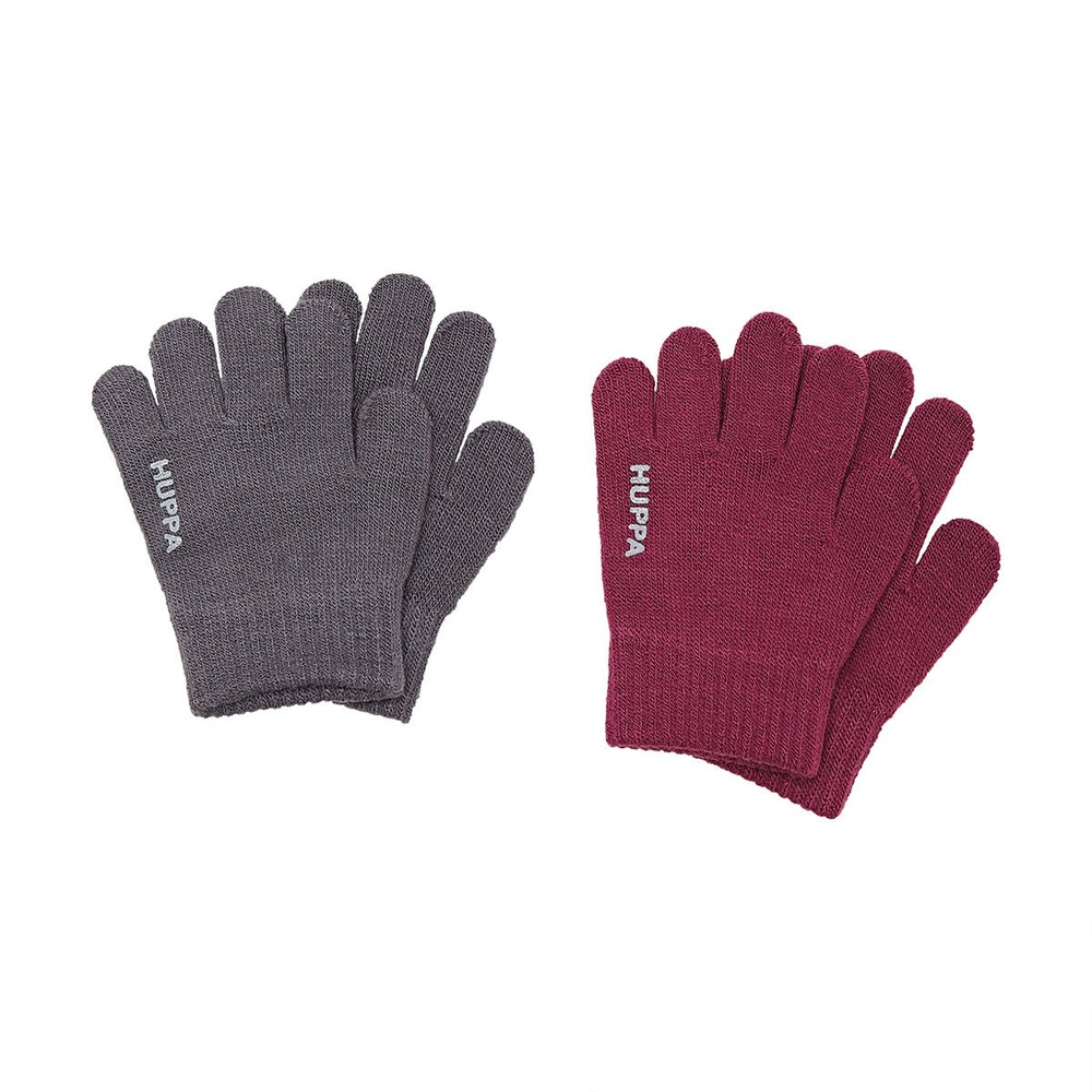 Перчатки вязаные зимние, комплект из двух пар перчаток HUPPA LEVI 2, 1 (6-18 мес)