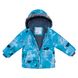 Картинка Комплект зимний (куртка + полукомбинезон) HUPPA RUSSEL Голубой с принтом/серый для