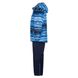 Картинка Комплект демисезонный (куртка + полукомбинезон) HUPPA YOKO Синий с принтом/темно-синий для