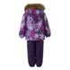 Зображення Комплект зимовий (куртка + напівкомбінезон) HUPPA AVERY Лілoвий з принтом/темно-лілoвий для