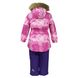 Зображення Комплект зимовий (куртка + напівкомбінезон) HUPPA RENELY Фуксія з принтом/лілoвий для