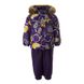 Зображення Комплект зимовий (куртка + напівкомбінезон) HUPPA LASSE Лілoвий з принтом/темно-лілoвий для