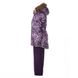 Картинка Комплект зимний (куртка + полукомбинезон) HUPPA RENELY Темно-лиловый с принтом/темно-лиловый для