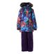 Картинка Комплект зимний (куртка + полукомбинезон) HUPPA RENELY 2 Пурпур с принтом/темно-лилoвый для