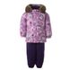 Картинка Комплект зимний (куртка + полукомбинезон) HUPPA AVERY Розовый с принтом/лилoвый для